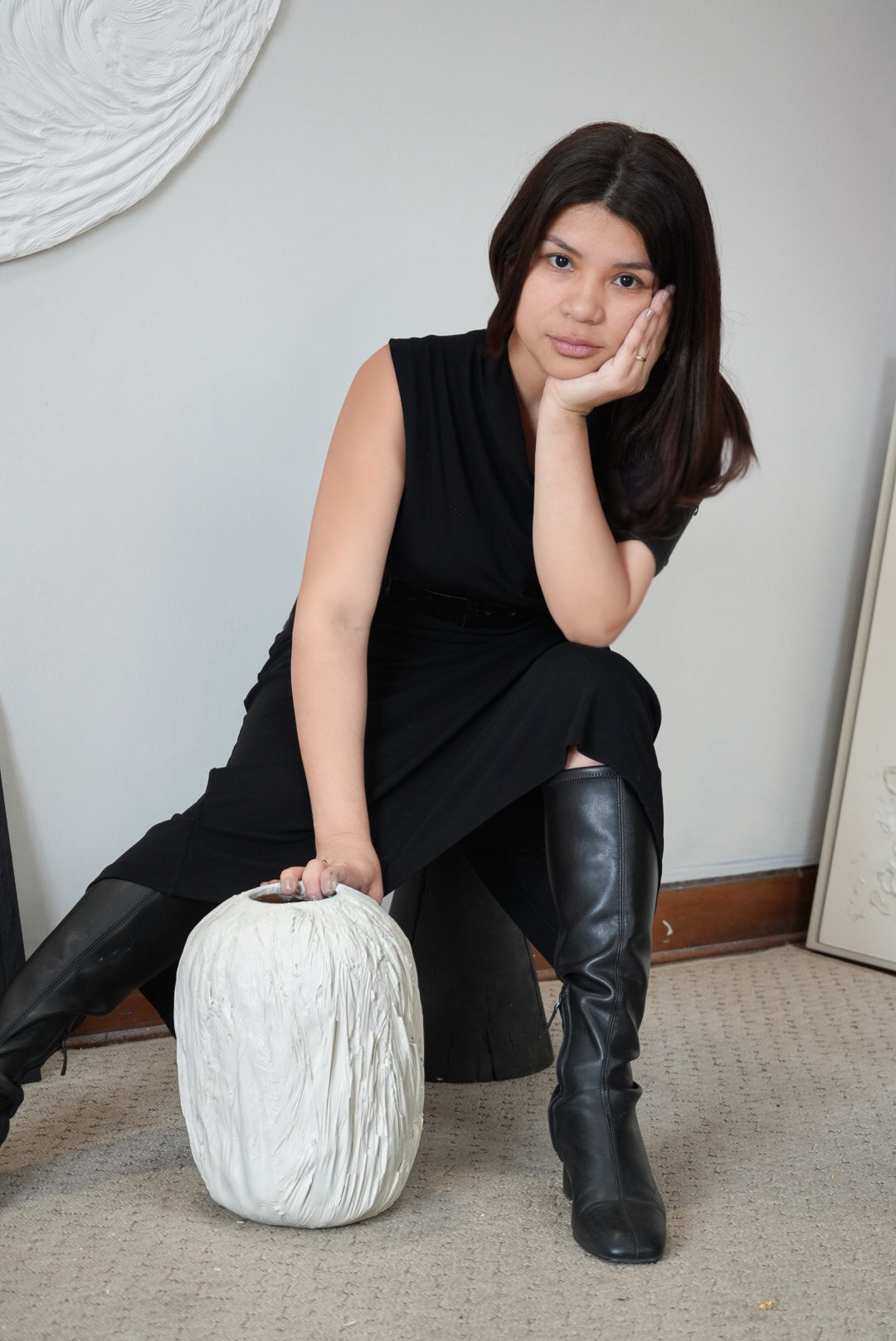 Jarrón Escultórico en Textura Orgánica